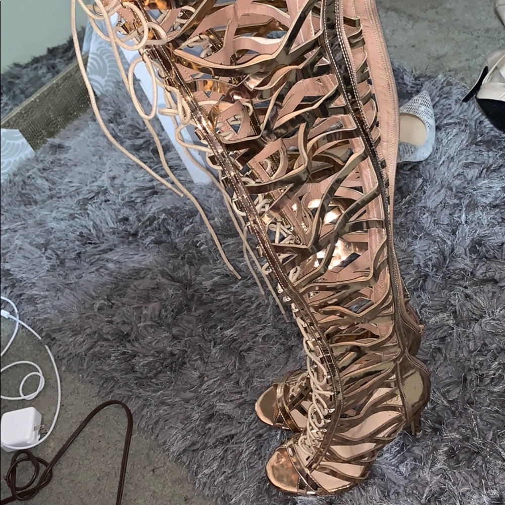 Tall lace up heels